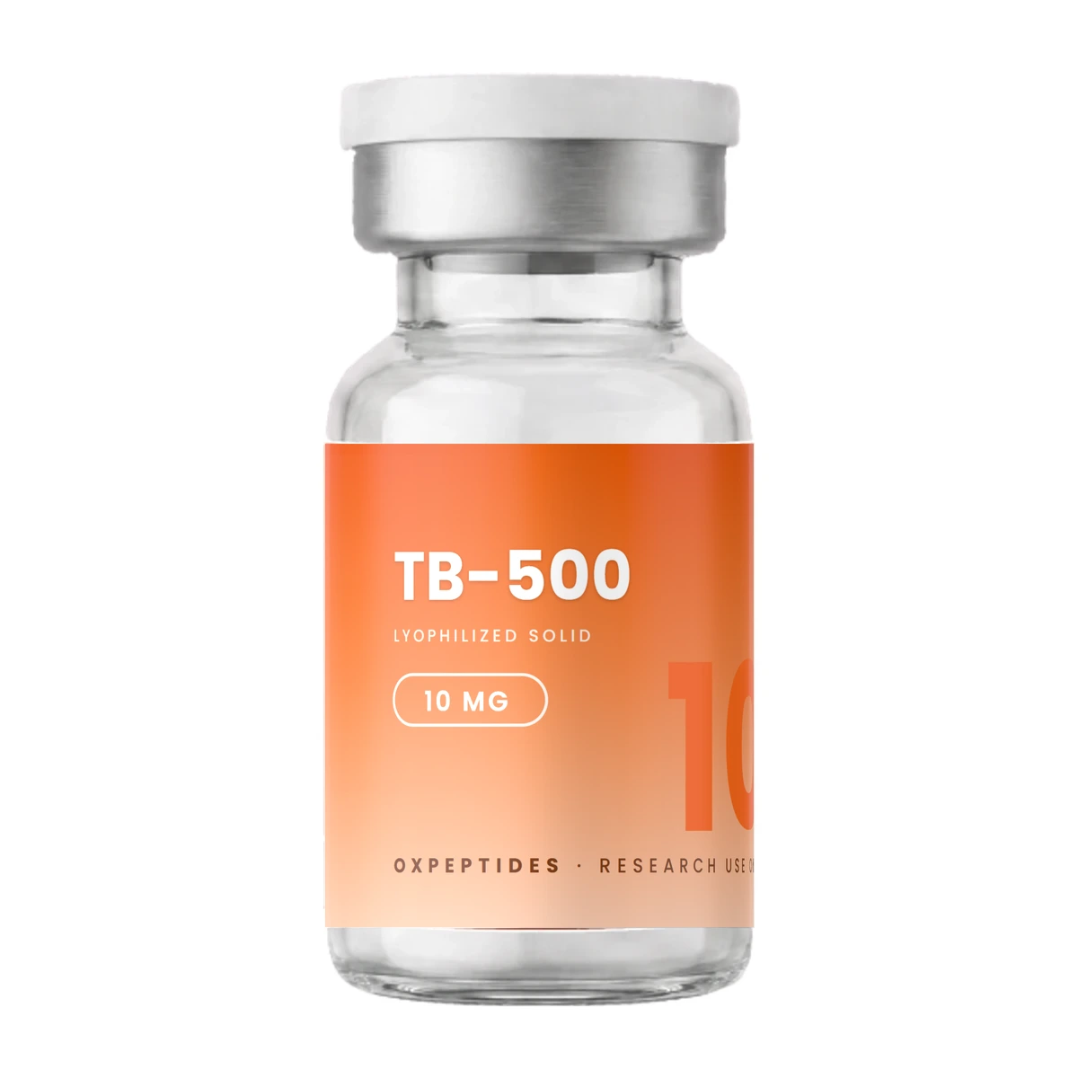 Tb-500 dónde comprar · Vial de TB-500 — liofilizado, etiqueta OXpeptides