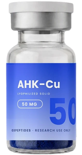 AHK-Cu 50 mg — péptido de investigación liofilizado, vial OXpeptides