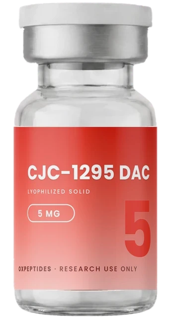 CJC-1295 DAC 5 mg — péptido de investigación liofilizado, vial de OXpeptides