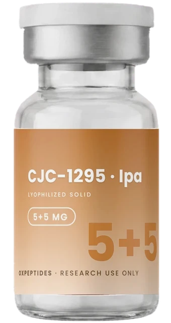 CJC-1295 / Ipamorelin 10 mg — vial liofilizado sellado, etiqueta CJC-1295 / Ipamorelin
