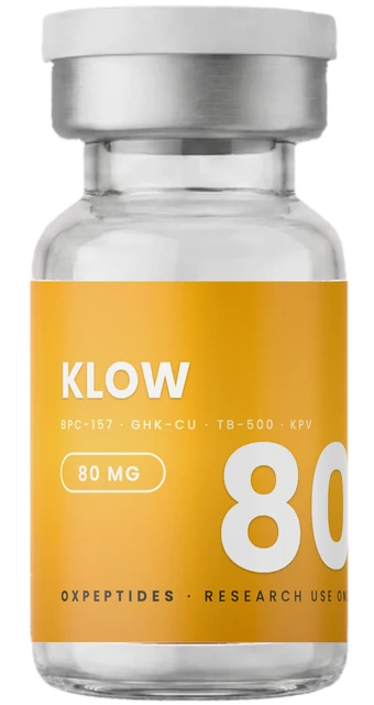 KLOW 80 mg — péptido de investigación liofilizado, vial de OXpeptides