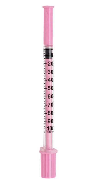 Jeringas rosas 1 mL 30 pcs, OXpeptides